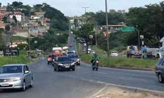 Movimento na BR-040, ainda em Belo Horizonte(foto: Edsio Ferreira/EM/DA Press)