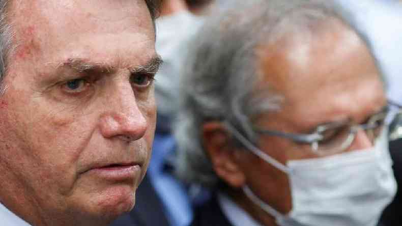 Bolsonaro fez anncio logo aps divulgao de queda histrica do PIB do Brasil, de 9,7% no 2 trimestre(foto: Reuters)