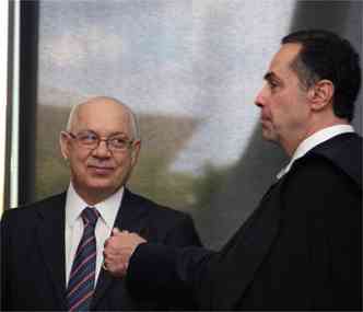 Zavascki (E) e Barroso no participaram da primeira fase do julgamento(foto: GERVSIO BAPTISTA/SCO/STF)