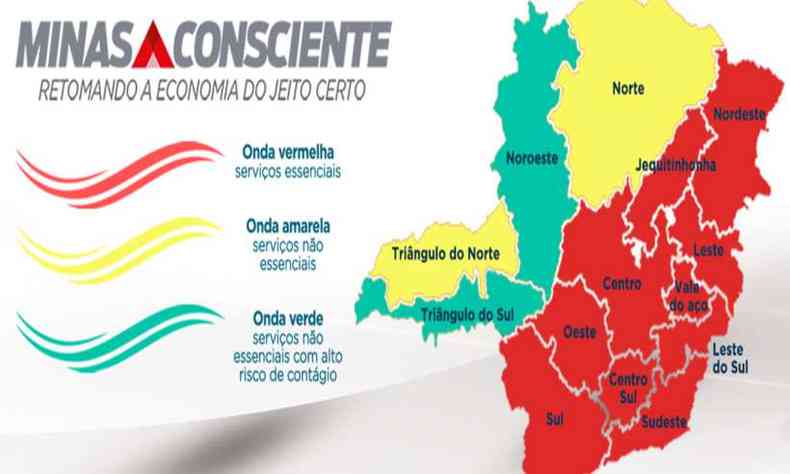 A deciso foi tomada aps dados confirmarem o avano da COVID-19 no estado na ltima semana(foto: Divulgao/Governo de Minas)