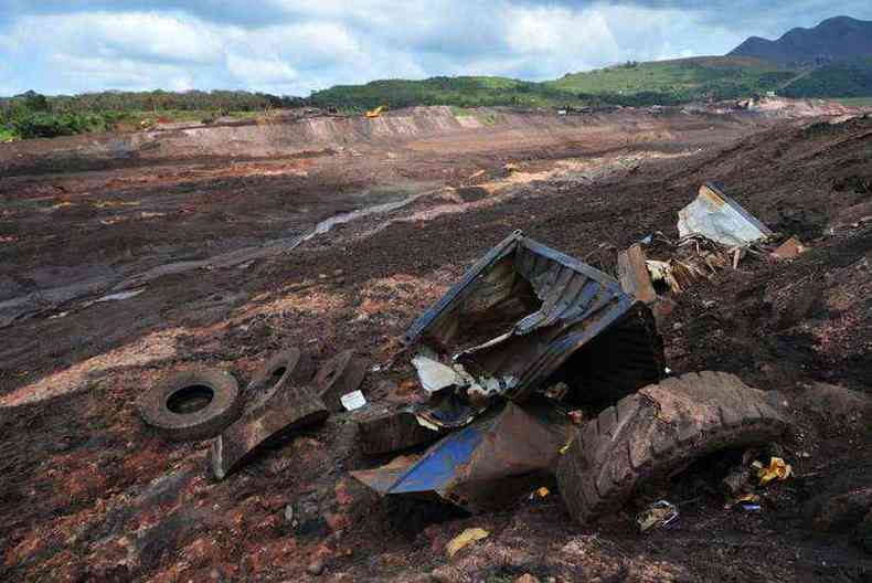 Cena do desastre em Brumadinho: a barragem 1 tinha risco de 0,02, o menor entre as 10 em zona de alerta listadas em documento da prpria Vale(foto: Gladyston Rodrigues/EM/D.A.Press)