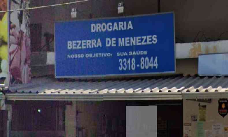 Fachada da Farmcia Bezerra de Menezes, em Venda Nova(foto: Reproduo/Google Street View)