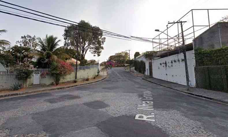 Local do crime, no Bairro Jardim Atlântico, nas proximidades da Lagoa da Pampulha(foto: Reprodução/Google Street View)