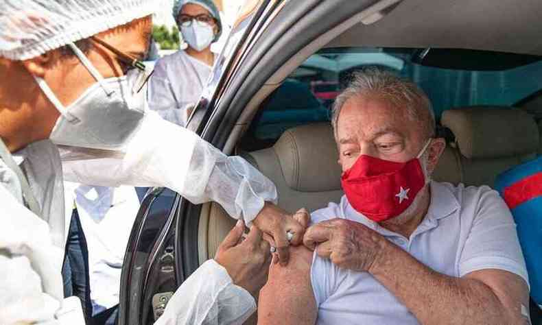 Lula disse em discurso nesta semana que far propaganda da vacina contra a COVID-19(foto: Ricardo Stuckert/Instituto Lula)