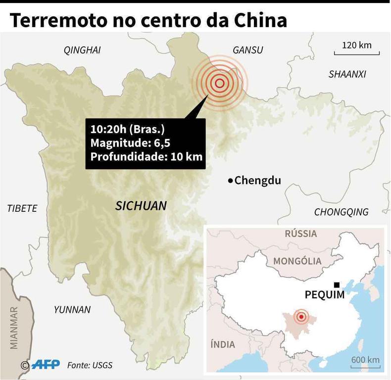 Parque Nacional de Jiuzhaigou est na regio afetada pelo terremoto(foto: STR/AFP)