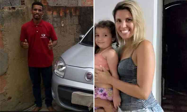 O motorista Daniel de Oliveira Torres e Bruna Silva Santos com a filha (foto: Reproduo/Facebook )