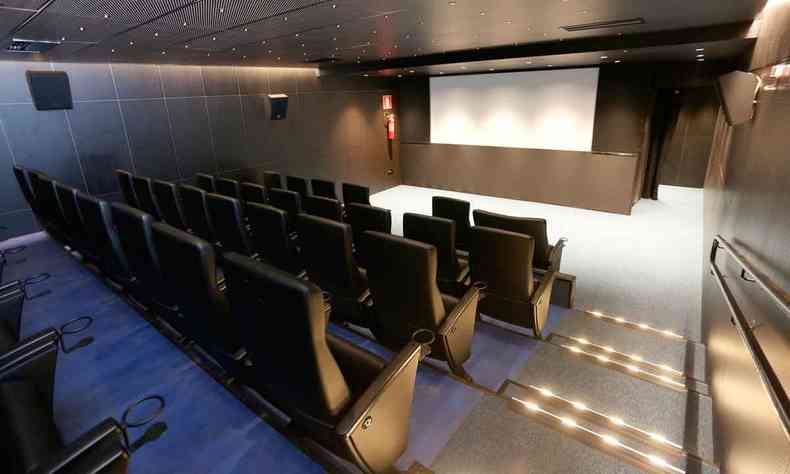 Vista da nova sala de cinema do Centro Cultural Minas Tnis Clube