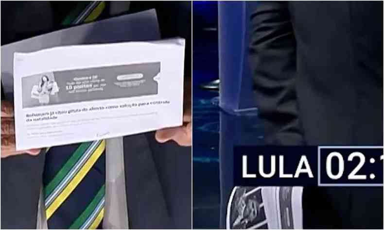 Imagem impressa que lula mostrou a bolsonaro 