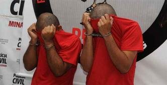 Emerson Fernandes de Moura e Werverton J�nio Martins Pimenta, suspeitos de recepta��o e roubo de carga, respectivamente(foto: Paulo Filgueiras/EM/DA Press)