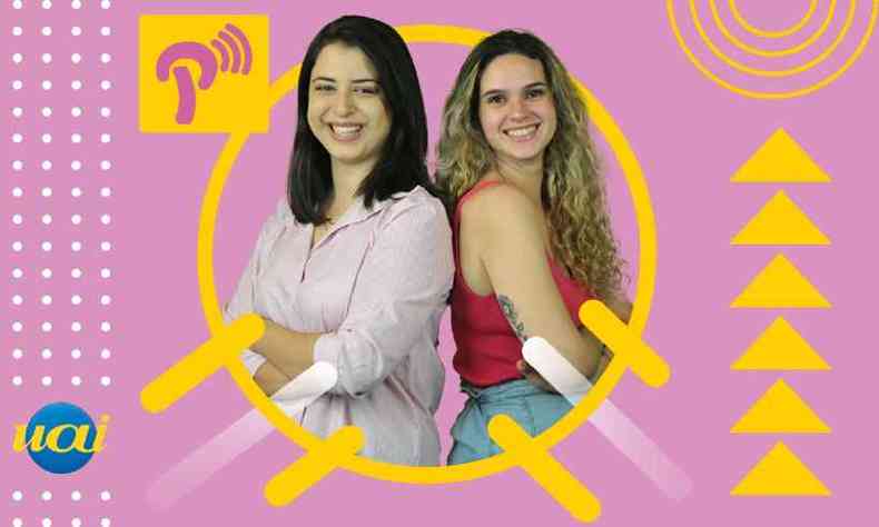 Natasha Werneck e Luiza Rocha, apresentadoras do podcast Pouquinho(foto: Arte de Hudson Franco sobre foto de Gladyston Rodrigues/EM/D.A Press)