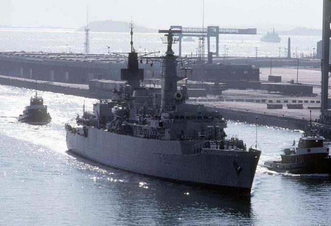Navio durante a Guerra das Malvinas Navio durante a Guerra das Malvinas