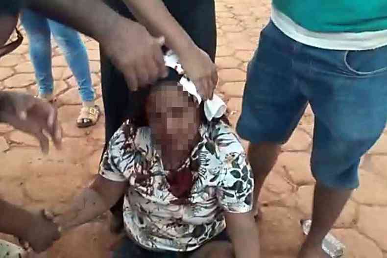 Mulher machucada em Rondonpolis