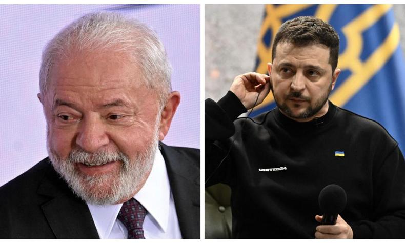 Lula e Zelenski(foto: EVARISTO SA / AFP e Genya SAVILOV / AFP ) Lula e Zelenski