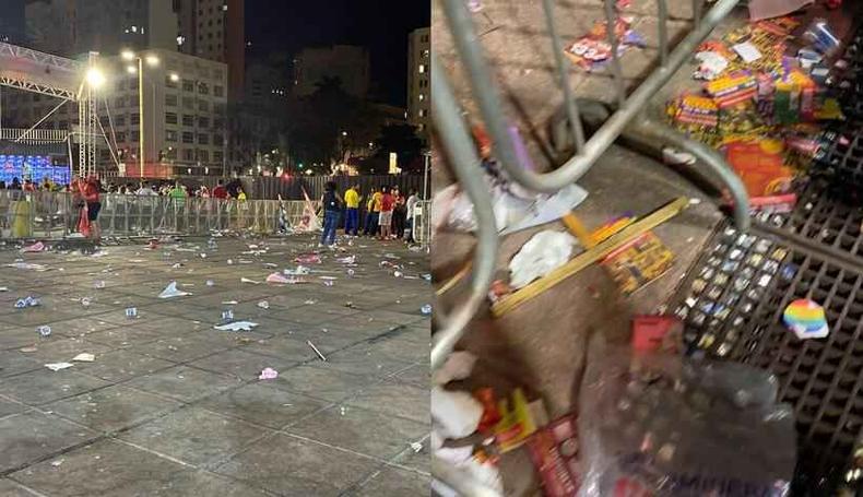 Ruas de BH so poludas por militantes do PT