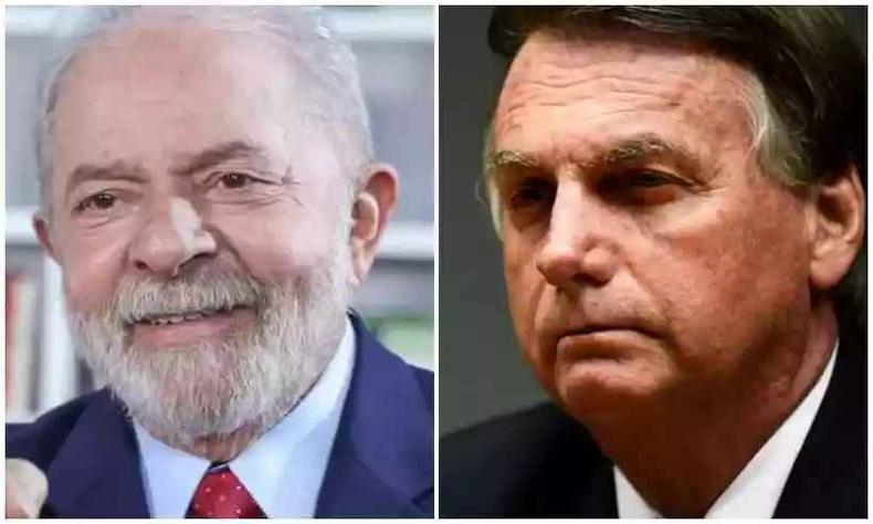Lula e Bolsonaro tiveram votações muito próximas em Minas Gerais(foto: Ricardo Stuckert/Reprodução - Evaristo Sá/AFP) Lula e Bolsonaro tiveram votações muito próximas em Minas Gerais