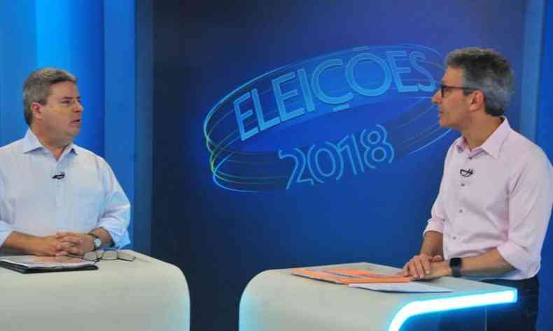 Candidatos debateram na TV Globo, na noite desta quinta-feira (26)(foto: Reproduo/TV Globo)