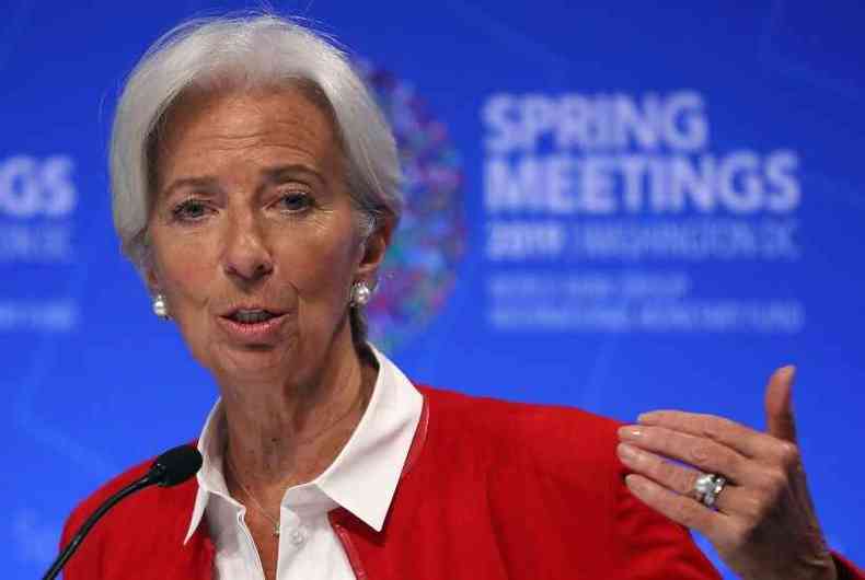 Para a diretora-gerente do FMI, Christine Lagarde, a melhor forma para gerar equilbrio  economia global  a adoo de reformas estruturais de polticas fiscais e monetrias(foto: Mark Wilson/AFP)