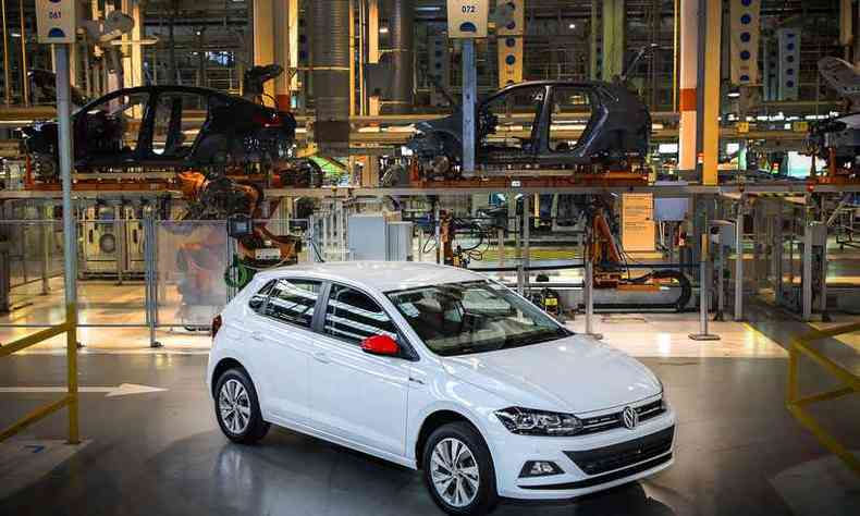 O Polo, da Volkswagen, compacto e premium  produzido na fabrica Anchieta (foto: Pedro Danthas/Volkswagen/Divulgao)