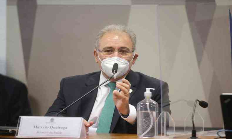 Ministro da Sade, Marcelo Queiroga, presta depoimento na CPI da COVID(foto: DIDA SAMPAIO/ESTADO CONTEDO )