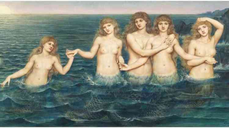 As Donzelas do Mar, da pintora britnica Evelyn de Morgan (1855-1919)