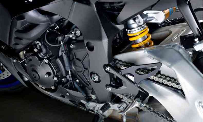 O motor entrega 200cv a 13.500rpm e torque de 11,6kgfm a 11.500rpm(foto: Yamaha/Divulgao)