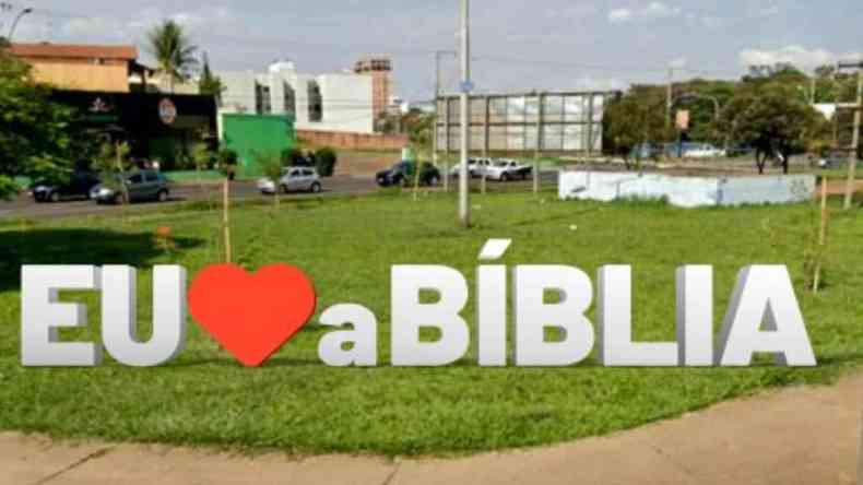 Projeção de monumento que será instalado na Praça da Bíblia, em Uberaba