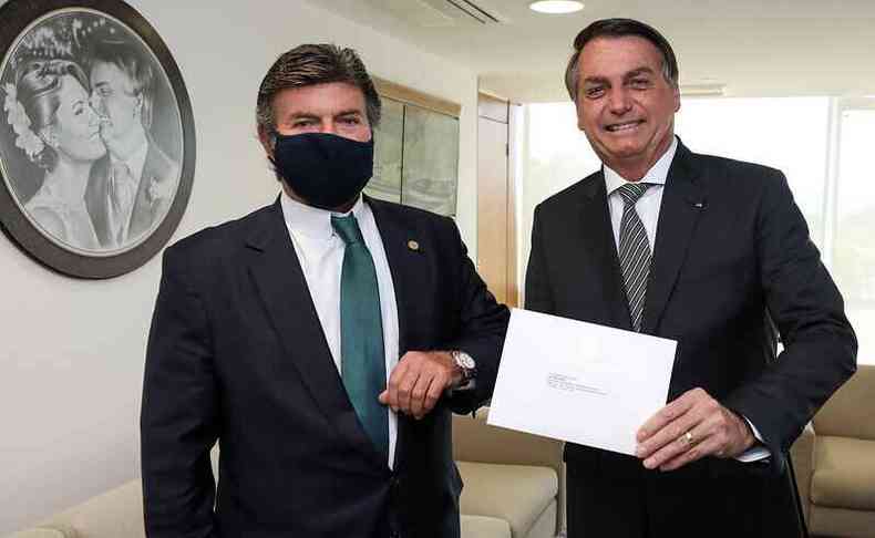 Presidente do STF, Luiz Fux, e Bolsonaro(foto: Marcos Corra/PR)