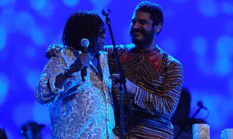 Milton Nascimento e Criolo cantam na estreia do primeiro show da dupla, no Palcio das Artes, em junho de 2014