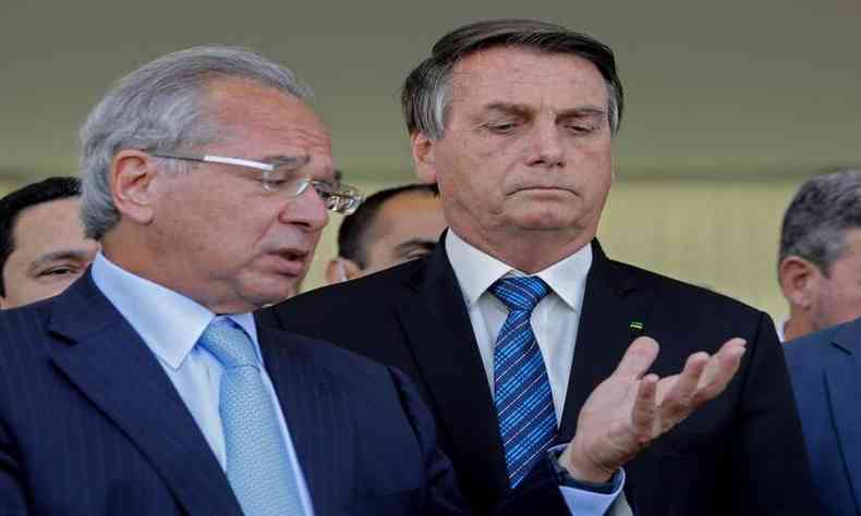 O ministro da Economia, Paulo Guedes, e o presidente Jair Bolsonaro(foto: Sergio Lima/AFP)