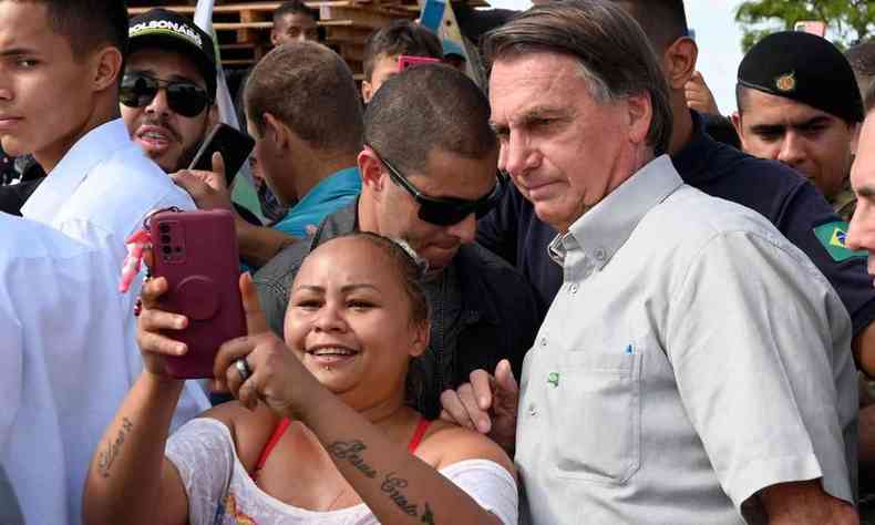 Bolsonaro esteve no assentamento Nova Jerusalm, no Distrito Federal, ontem