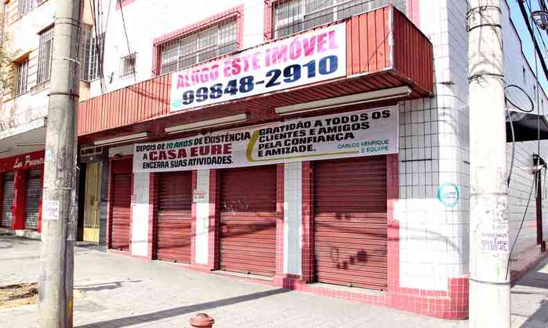  A loja Eure, em BH,  uma das 135 mil que, segundo a Confederao Nacional do Comrcio, fecharam as portas com o isolamento social(foto: Edsio Fereira/EM/D.A Press %u2013 4/7/20)