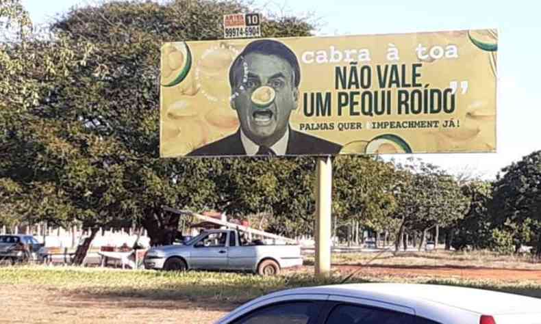 Protesto contra o presidente Jair Bolsonaro em Palmas (TO)(foto: Redes Sociais/Reproduo)