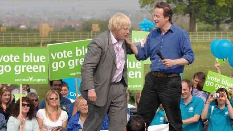 Em campanha com David Cameron em 2007