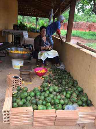 Alm do fruto ''in natura'', moradores vendem a polpa e o pequi em conserva(foto: Fernando Oliveira/Divulgao)