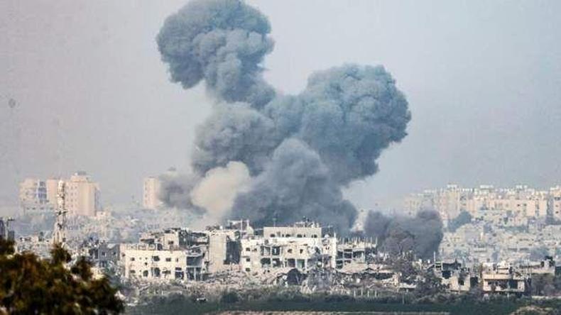 Norte de Gaza na manh de sbado, 28 de outubro, aps bombardeio de Israel