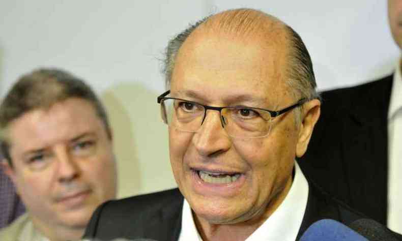 Alm de criticar nmero de desempregados e lembrar do PT, Alckmin tambm falou de Jair Bolsonaro(foto: Juarez Rodrigues/EM/D.A Press)