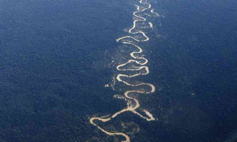 Imagem área das Terras Yanomami