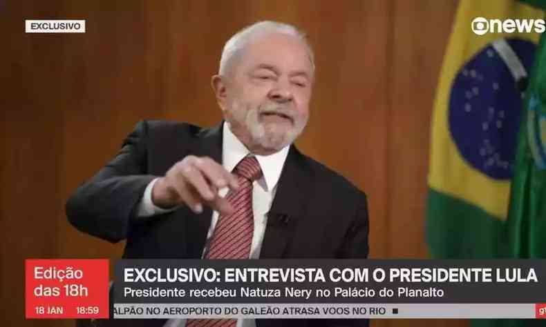 Lula deu entrevista exclusiva  jornalista Natuza Nery, da GloboNews