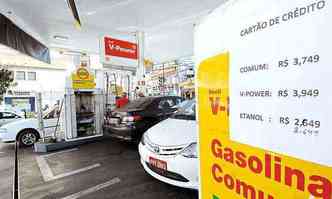 Gasolina: 1% l Quando: a partir de hoje(foto: Beto Novaes/EM/D.A Press)