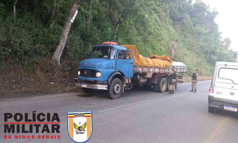 caminho e carga de caf recuperados