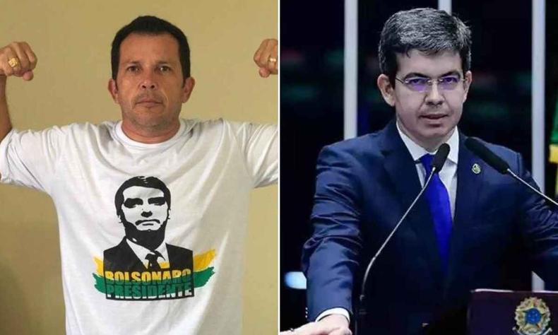Fotomontagem com o empresrio Jlio Farias e o senador Randolfe Rodrigues 