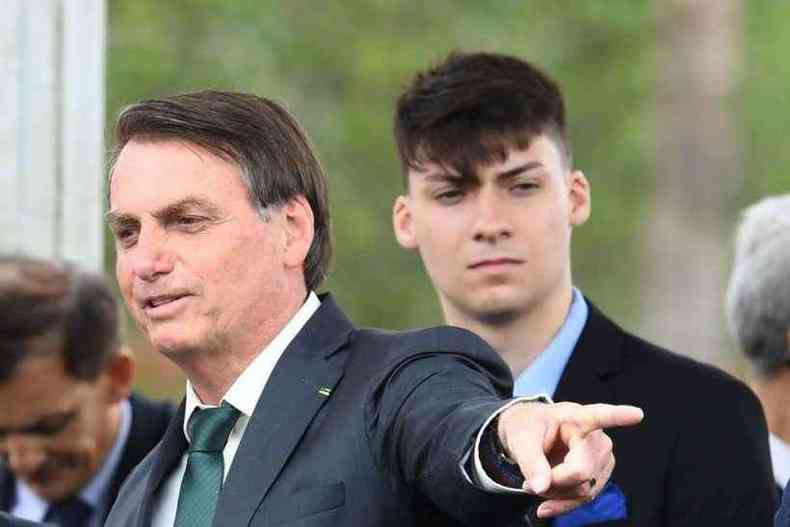 Jair Renan é um dos cinco filhos do presidente Bolsonaro.(foto: Evaristo Sá/AFP)