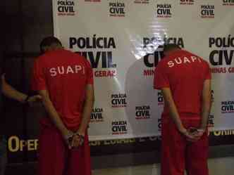 Suspeitos foram presos no Bairro Morada da Serra, em Ibirit(foto: Polcia Civil/Reproduo)