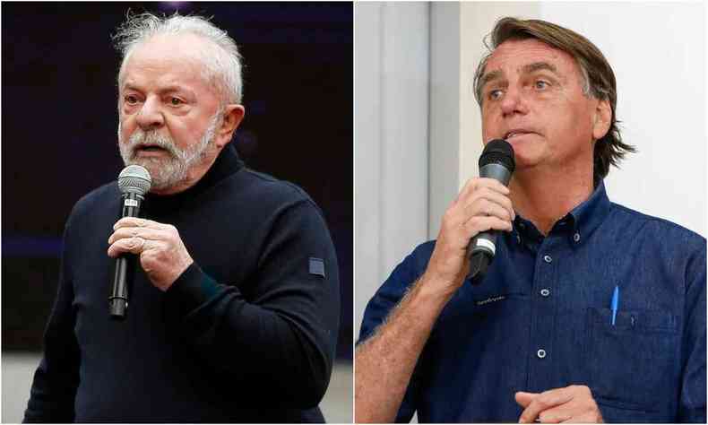 A esquerda Lula e a direito Jair Bolsonaro