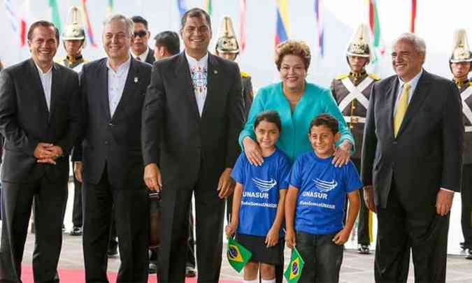 Presidente Dilma Rousseff durante chegada para a Cpula Extraordinria da Unio das Naes Sul-Americanas (Unasul)(foto: Roberto Stuckert Filho/PR)
