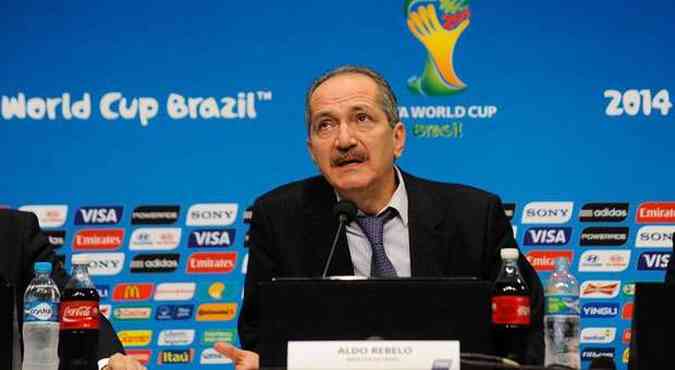 O ministro do Esporte, Aldo Rebelo, durante balano da Copa do Mundo 2014(foto: Tomaz Silva/Agncia Brasil)