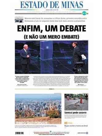 Capa do jornal Estado de Minas