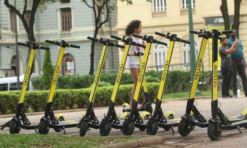 Belo Horizonte ainda no tem regras para o uso das patinetes eltricas(foto: Jair Amaral/EM/D.A Press)