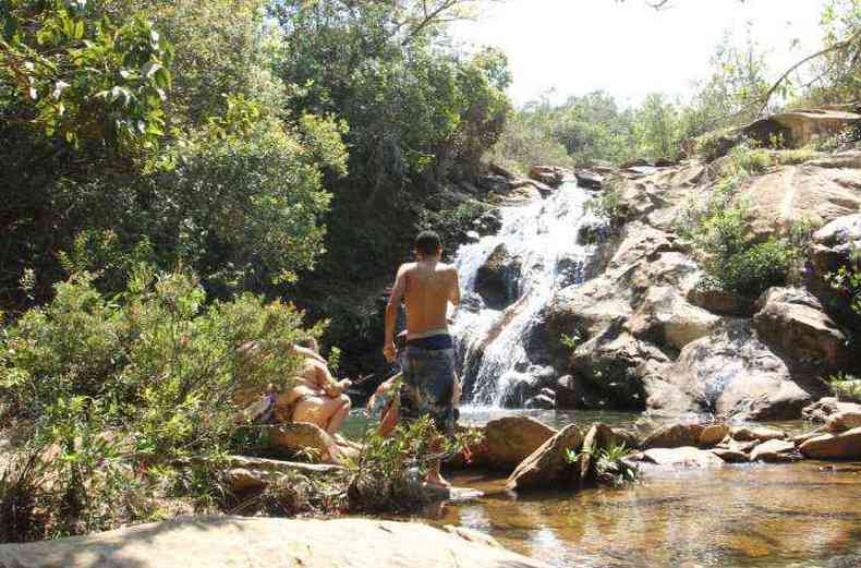 Cachoeiras receberam visitas de muitos turistas (foto: Edsio Ferreira/EM/D.A Press)