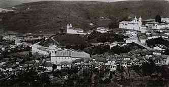 Vista antiga do Bairro Antnio Dias, onde esto as trs igrejas(foto: Gladyston Rodrigues/EM/D.A Press/Reproducao)